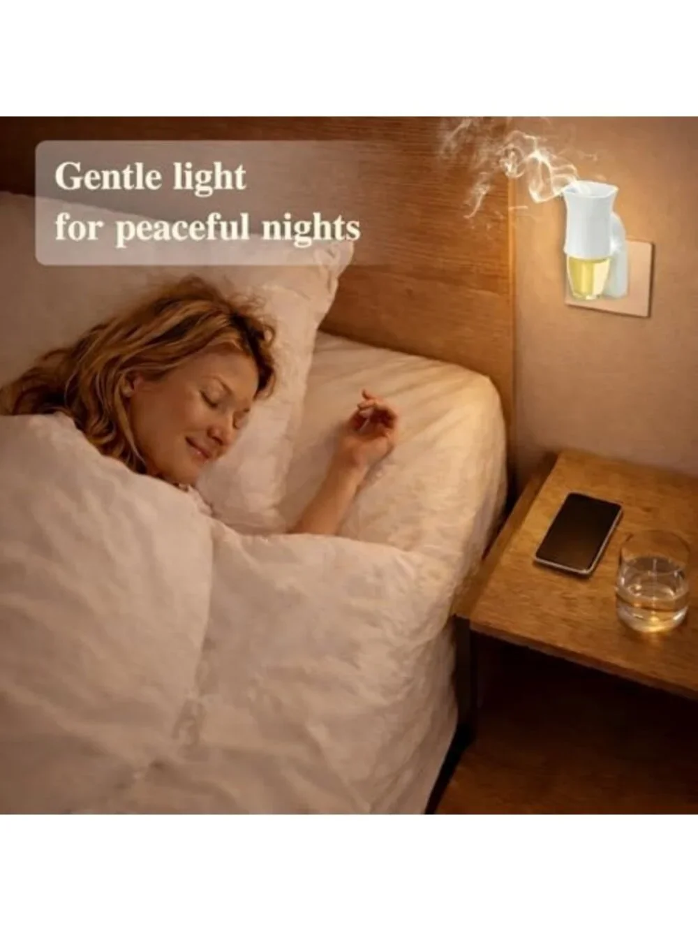 3-Pack Wall Plug-In Air Fresheners with Night Light - White Home Decor